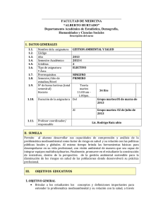 Gestión Ambiental y Salud