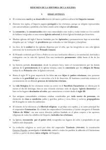 Resumen Historia de la Iglesia: Edad Antigua a Contemporánea