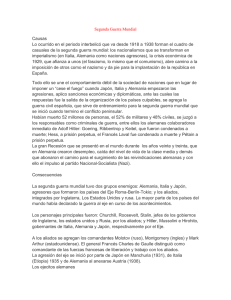 Segunda Guerra Mundial Causas Lo ocurrido en el periodo