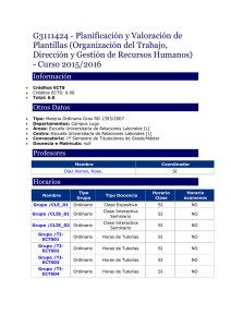 G3111424 - Planificación y Valoración de Plantillas (Organización
