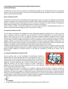 Revolución Rusa: Taller de Ciencias Sociales para 9° Grado