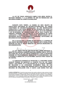Las tasas judiciales