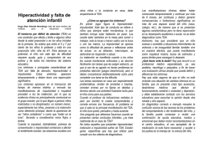 Hiperactividad y falta de atención infantil