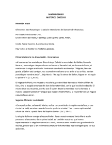 SANTO ROSARIO MISTERIOS GOZOSOS Monición inicial