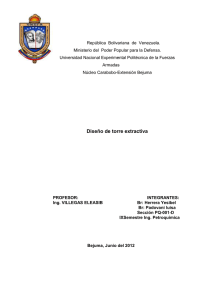 pasos para diseñar una torre de extraccion liquido