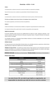 Efemérides – ACTOS – F I-II-III