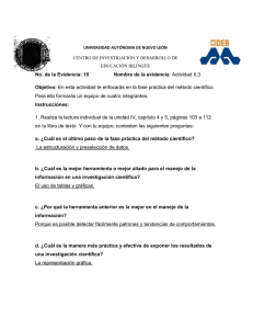 No. de la Evidencia: 10 Objetivo: Instrucciones: