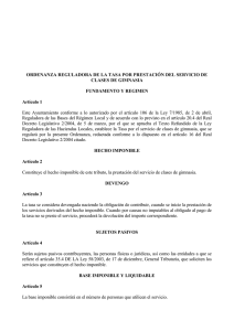 tasa por prestación de servicios sociales asistenciales en la