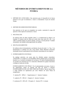 Métodos de entrenamiento de la fuerza