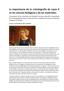 La importancia de la cristalografía de rayos X en las ciencias