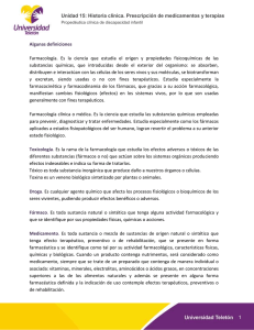 Unidad 15: Historia clínica. Prescripción de medicamentos y