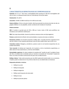 CARACTERISTICAS HEMATOLOGICAS E INMUNOLOGICAS / mm