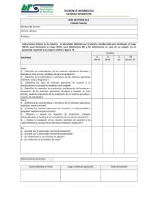 Lista de Cotejo Sistemas Operativos - Primer Parcial