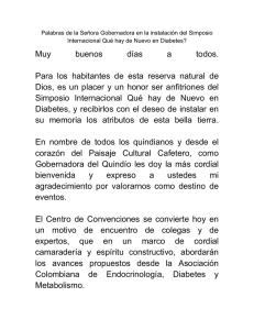Palabras de la Señora Gobernadora en la instalación del Simposio