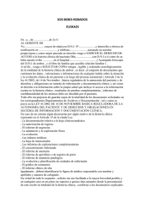 PETICION HISTORIAL CLINICO
