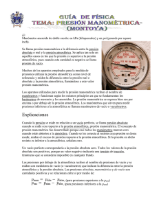 GUÍA : Presión manométrica.