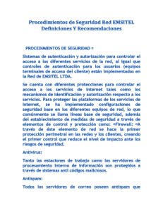 Procedimientos de Seguridad Red EMSITEL Definiciones Y