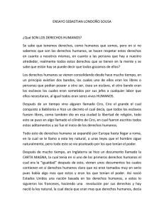 ENSAYO SEBASTIAN LONDOÑO SOUSA  ¿Qué SON LOS DERECHOS HUMANOS?