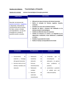Traumatología y Ortopedia Nombre de la Materia: