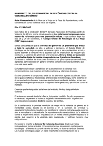 MANIFIESTO DEL COLEGIO OFICIAL DE PSICÓLOGOS CONTRA