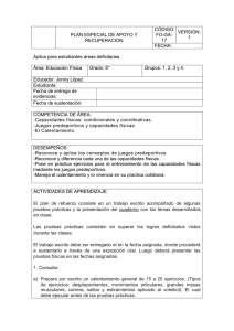 CÓDIGO VERSIÓN: PLAN ESPECIAL DE APOYO Y FO-GA-