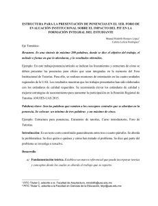 Guía para Presentación de Ponencias - Foro Institucional