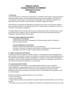 Código de conducta ESCUELAS PÚBLICAS DE