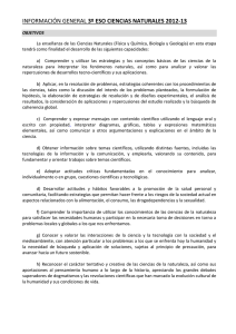 información general 3º eso ciencias naturales 2012-13