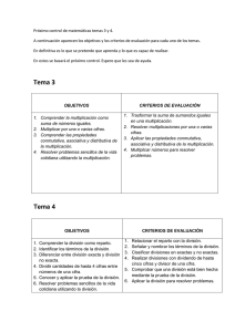 4º PRIM. OBJETIVOS Y CRITERIOS DE EV. Temas 3 y 4