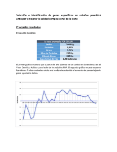Selección  e  identificación  de  genes ... anticipar y mejorar la calidad composicional de la leche