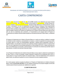 Carta Compromiso - Secretaría de Educación Pública Baja