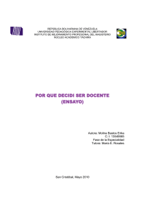 ensayo por que decidi ser docente