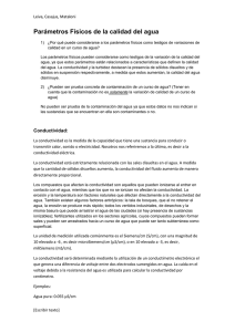 Parámetros Físicos de la calidad del agua