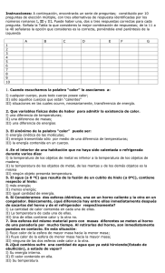 Instrucciones: A continuación, encontrarás un serie de preguntas