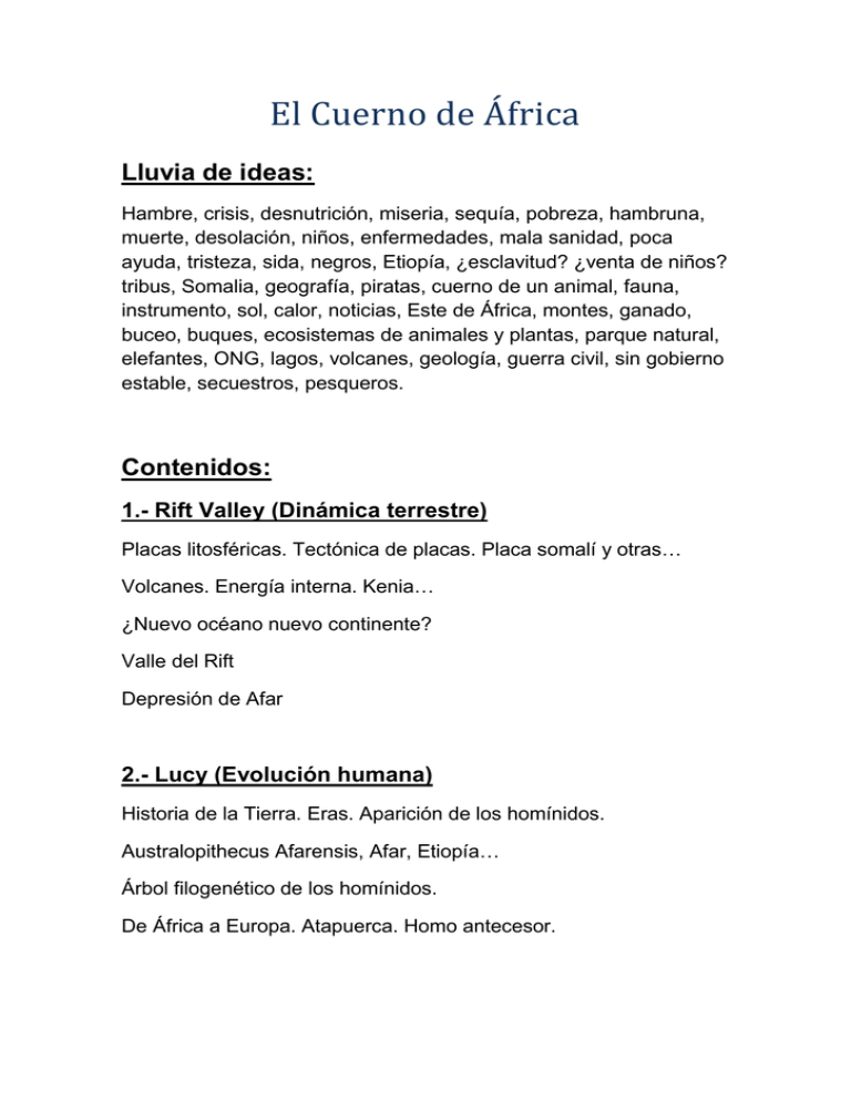 El Proyecto Lluvia De Ideas Y Siguientes