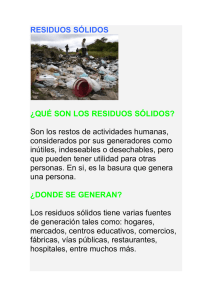 qué son los residuos sólidos?