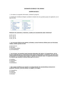 Examen Bloque 2 Geografía