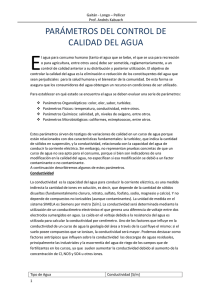 PARÁMETROS DEL CONTROL DE CALIDAD DEL AGUA