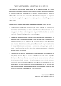Principales problemas ambientales en la Rep. Dom.