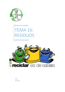 TEMA 16: RESIDUOS