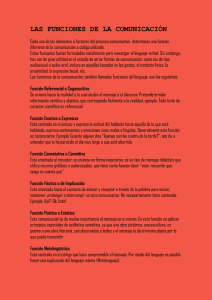 LAS FUNCIONES DE LA COMUNICACIÓN