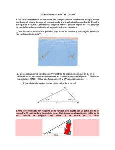 TALLER DE LOS TEOREMAS DEL SENO Y DEL