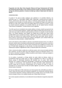 Proposición de la Dip. Mary Telma Guajardo Villareal, del Grupo