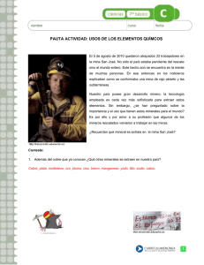PAUTA ACTIVIDAD: USOS DE LOS ELEMENTOS QUÍMCOS