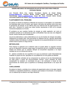 XIX Verano de la Investigación Científica y Tecnológica del Pacífico  FOTOVOLTÁICOS
