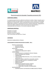 Plan de formación de Ajustador Troquelista promoción 2013