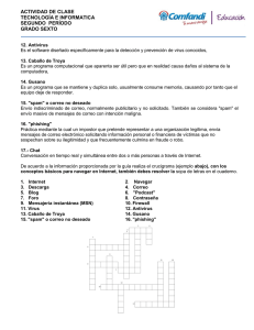 ACTIVIDAD DE CLASE TECNOLOGÍA E INFORMATICA SEGUNDO  PERÍODO GRADO SEXTO