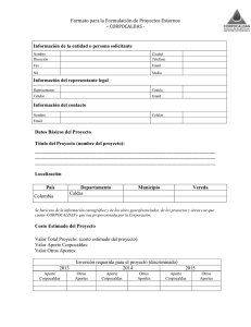 Formato de banco de Proyectos - Corporación Autónoma Regional