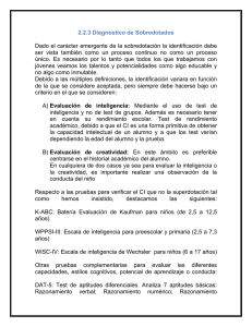 2.2.3 Diagnóstico de Sobredotados