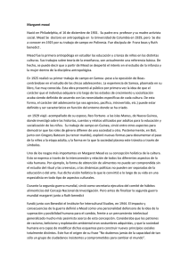Margaret mead Nació en Philadelphia, el 16 de diciembre de 1901